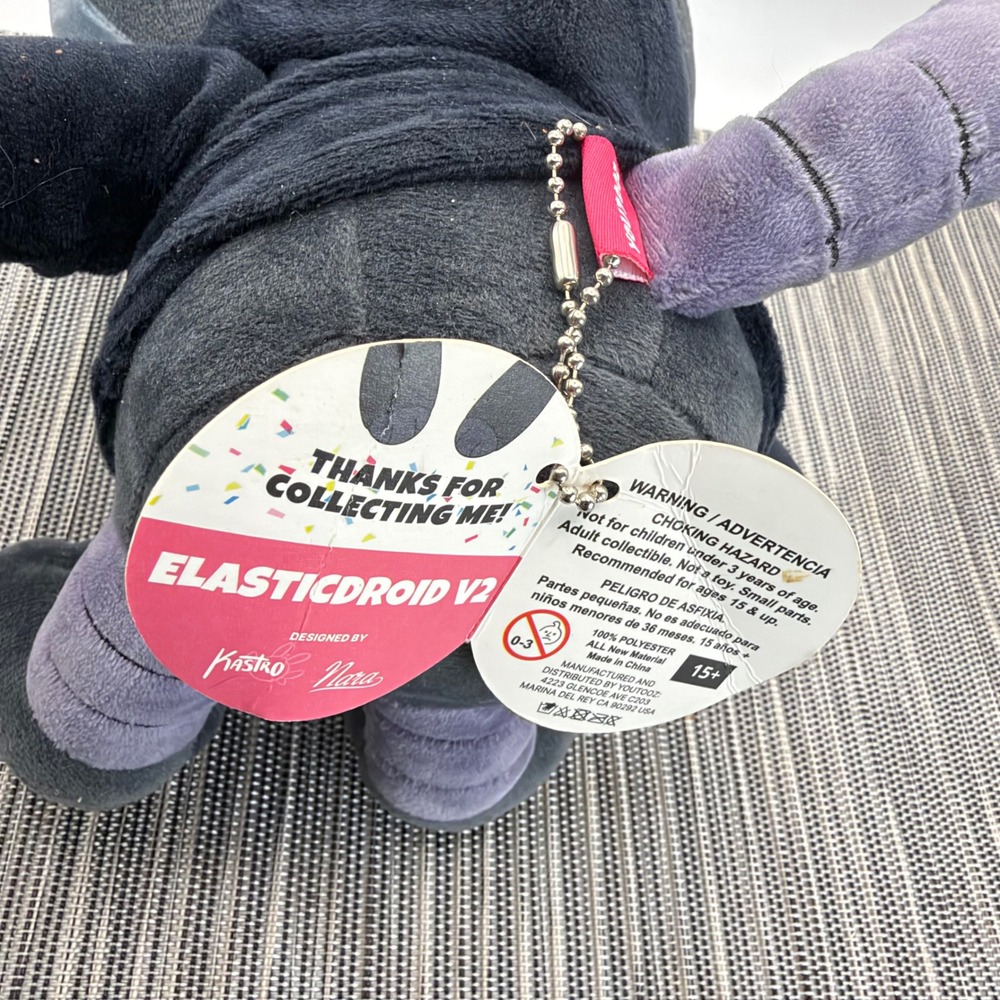 Youtooz Elasticdroid V2 Plush 9in Grey Limited Edition Streamer Kastro Nara Toy - Picture 7 of 10